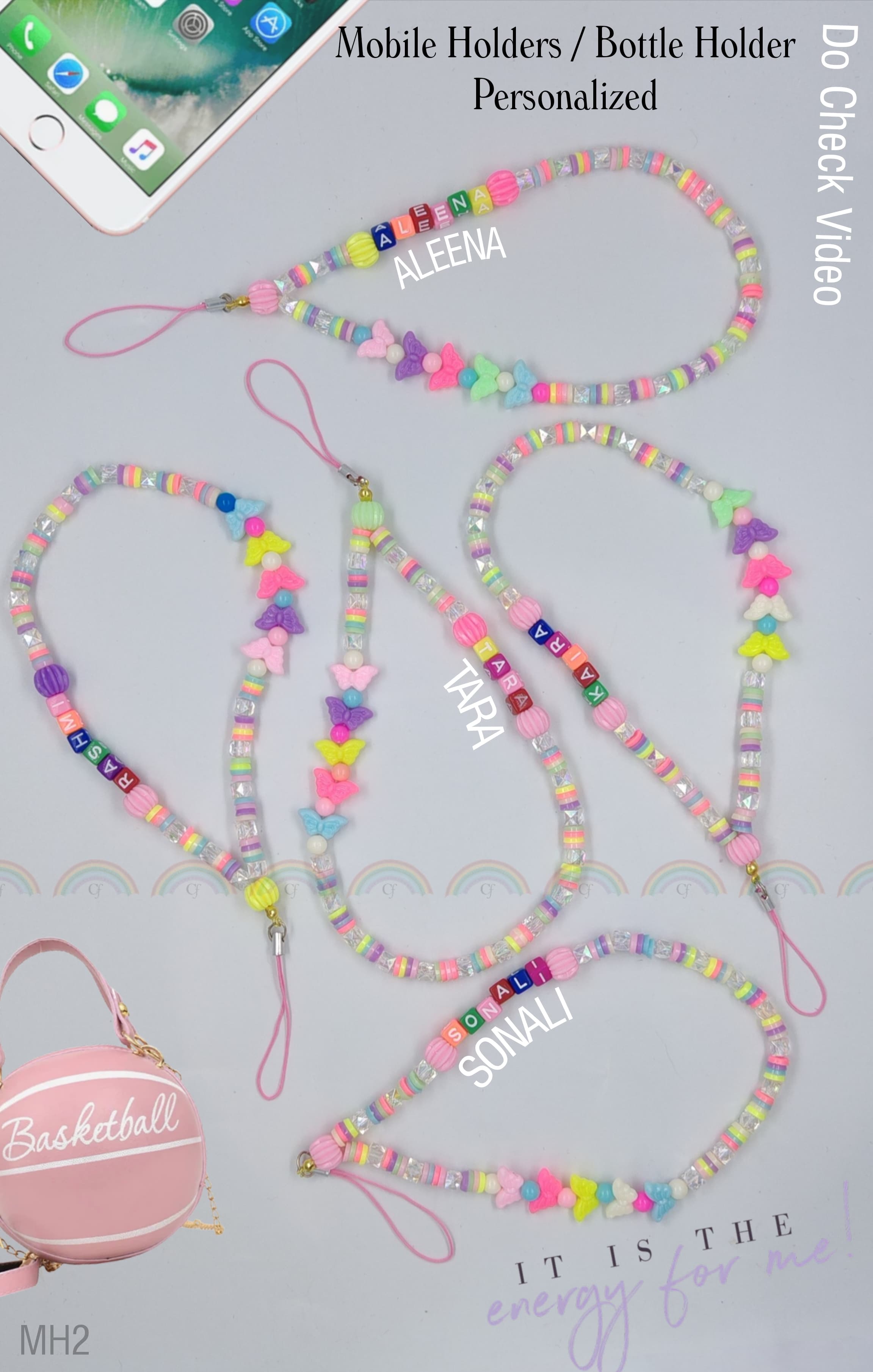 Personalized Mobile/Bottle charm holder