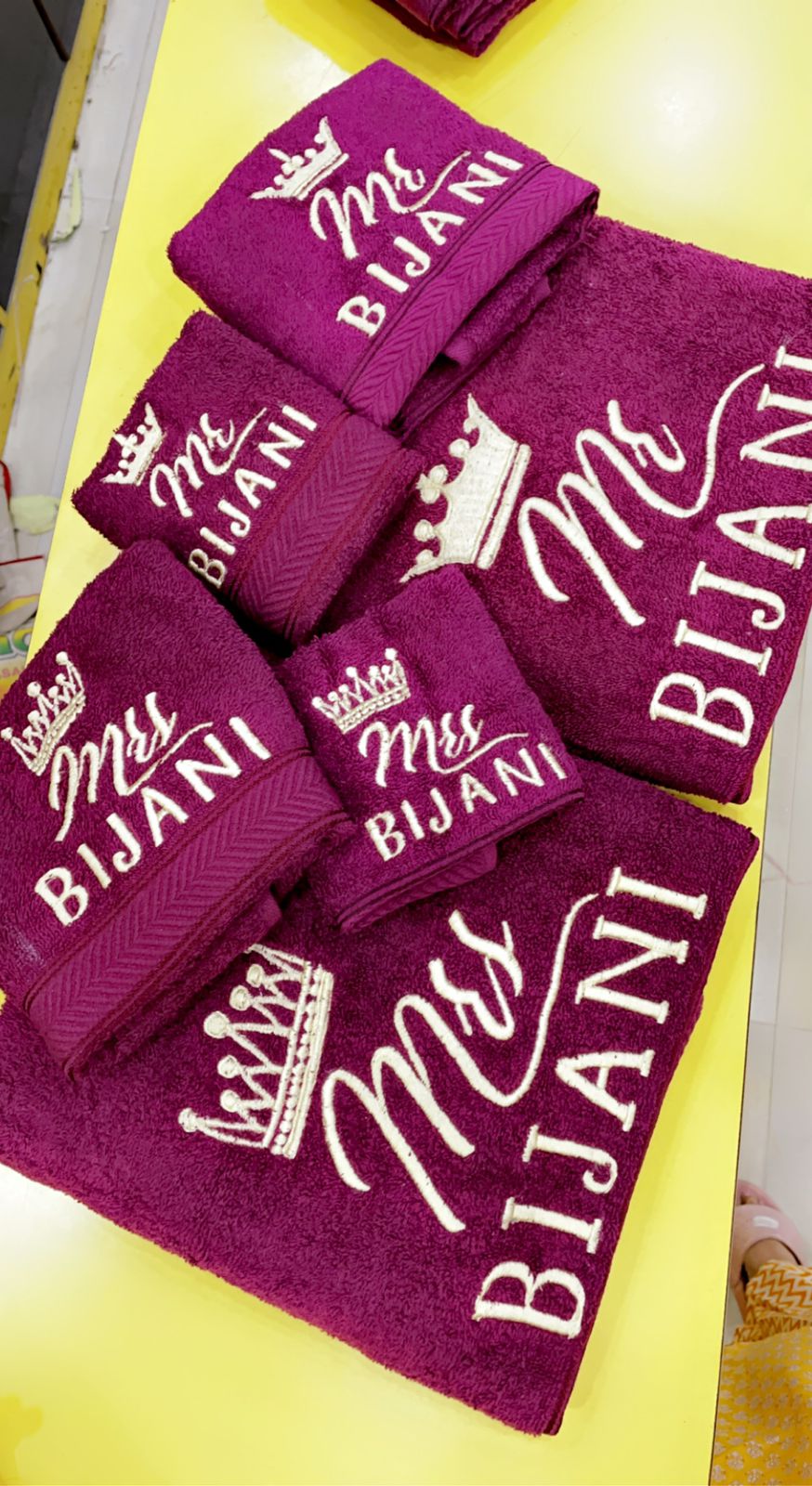 Personalised towels