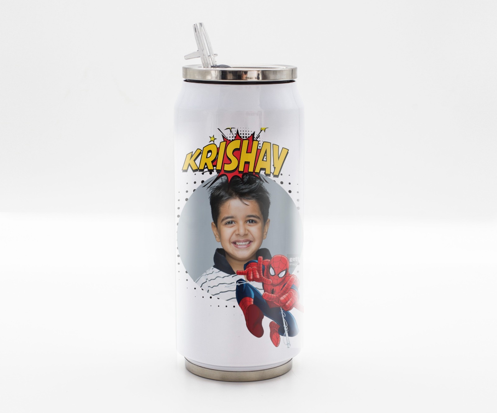 Personalised coke can straw sipper