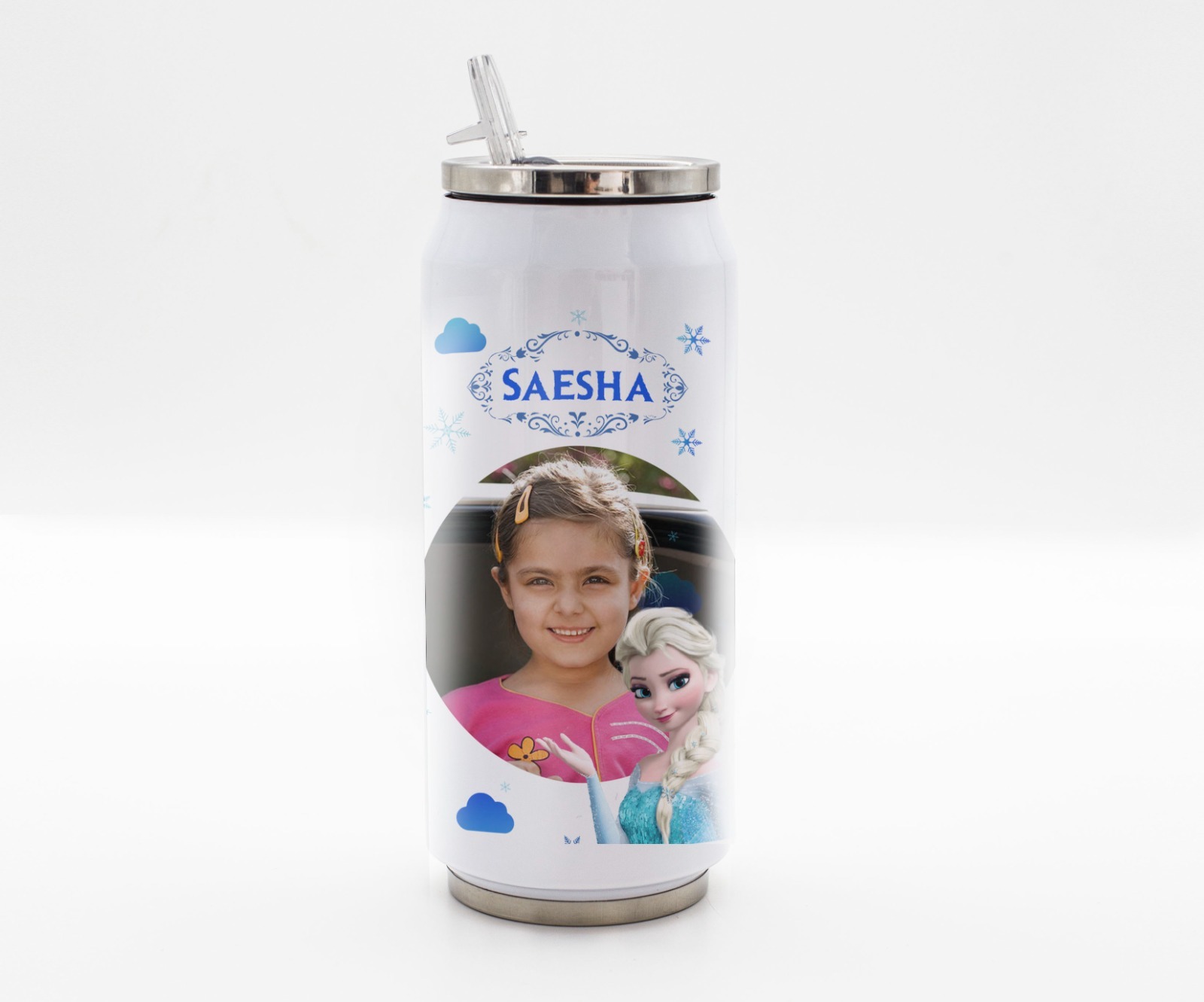 Personalised coke can straw sipper
