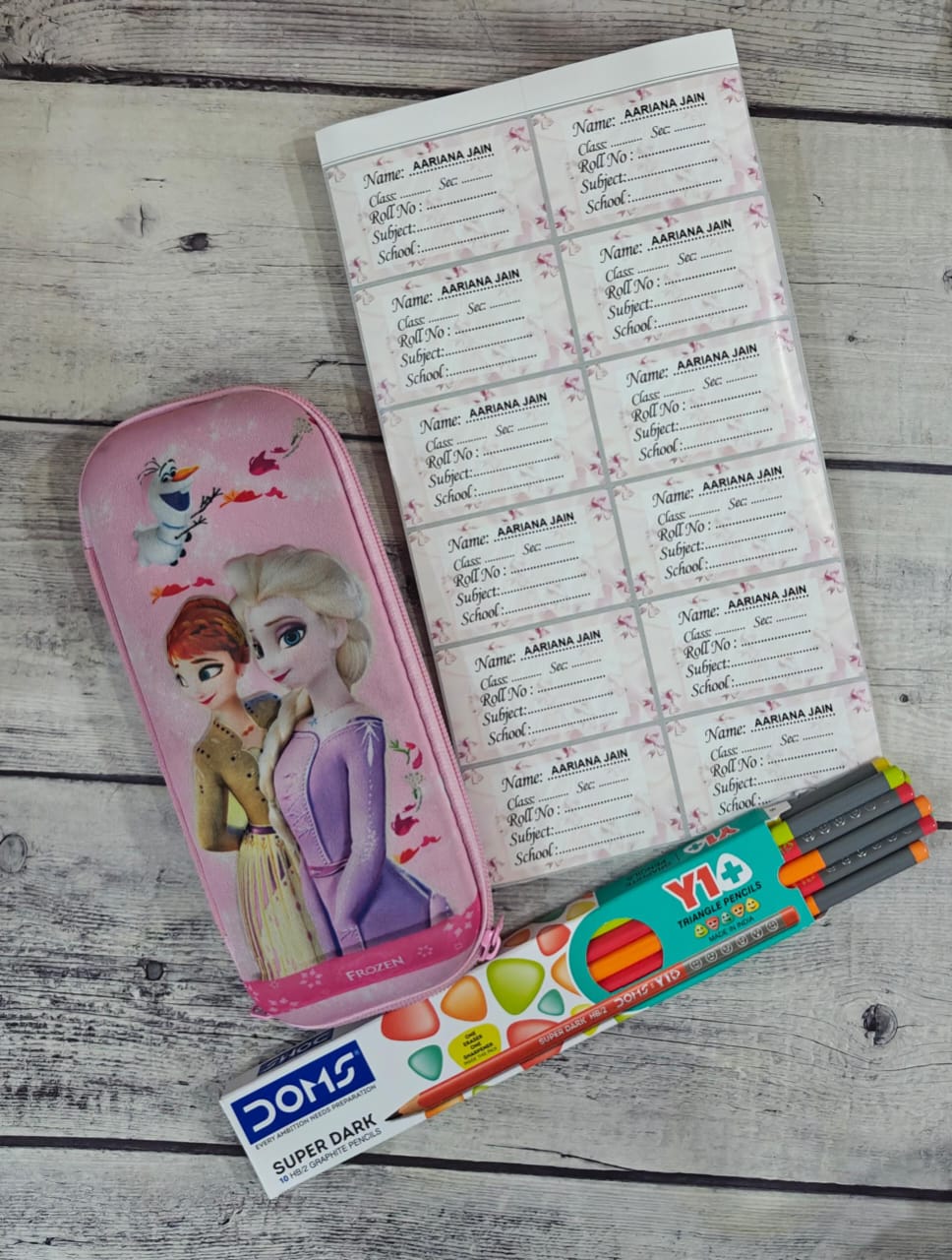 Personalized Set of 3  ✅ Pencils  ✅ Pouch  ✅ 20 Name Slip