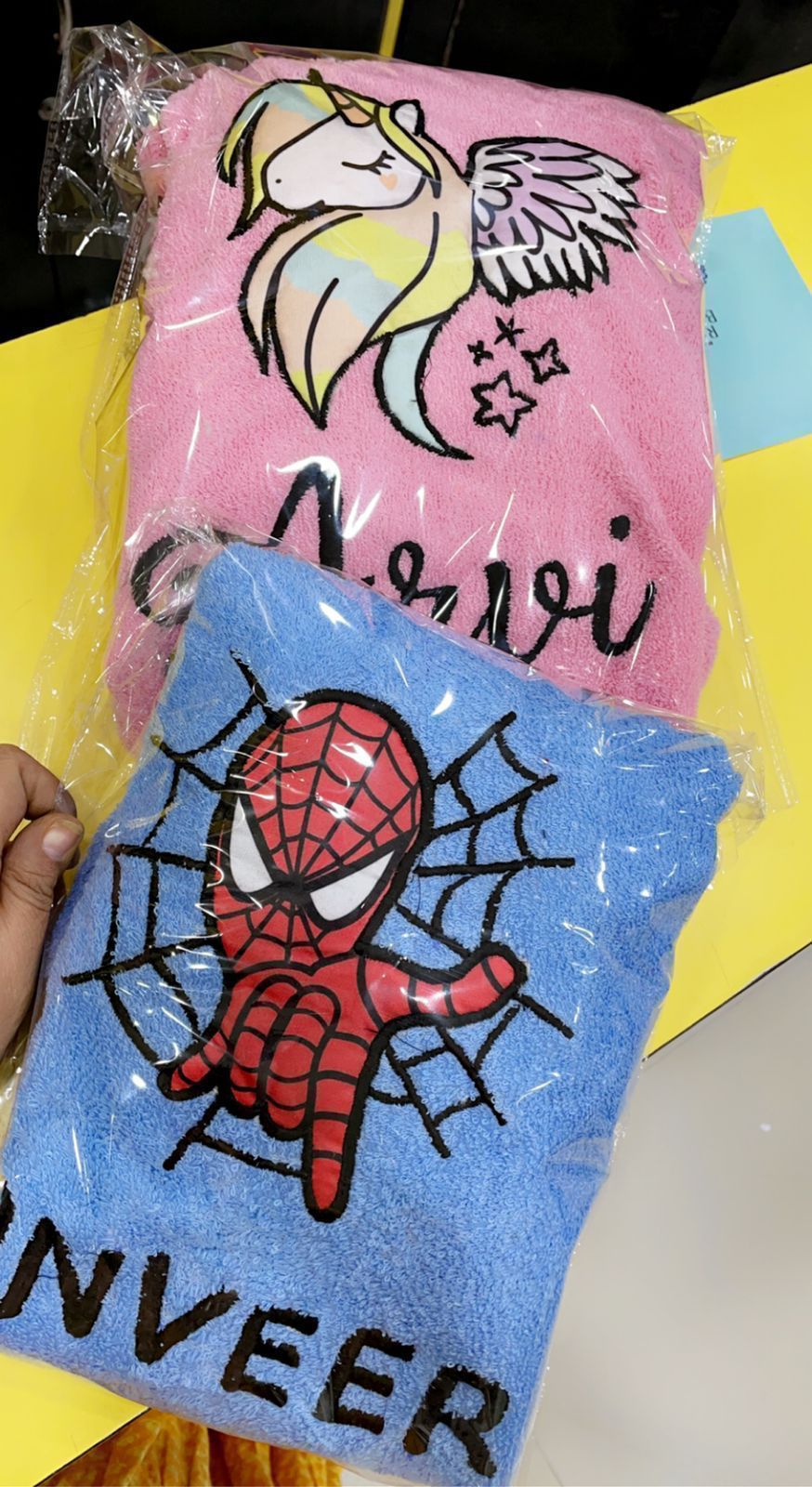 Personalised bathrobes With patch n embroidered names