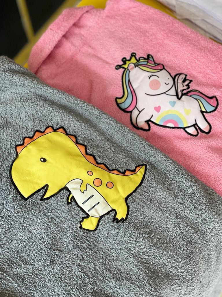 Personalised bathrobes With patch n embroidered names