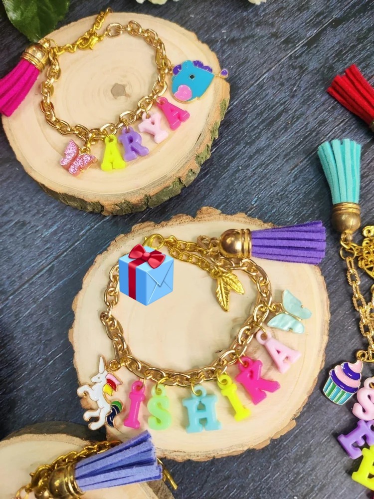 Acrylic Initial Letter Bracelets