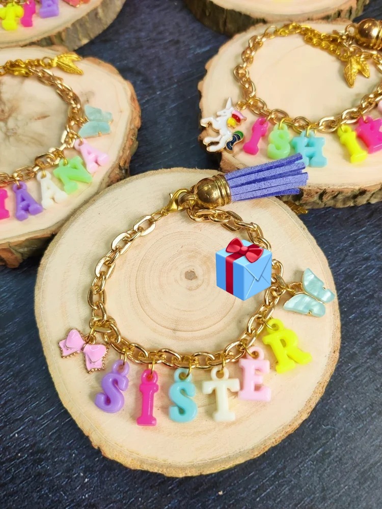 Acrylic Initial Letter Bracelets