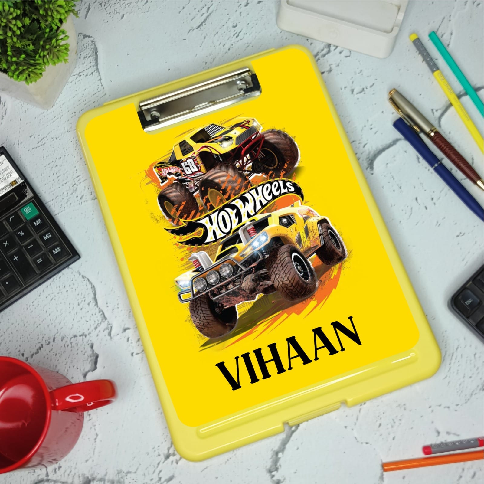 Customized Multi Use Kids Trending Storage Clip Board/ Exam Pad With Photo & Any Design & Name Print