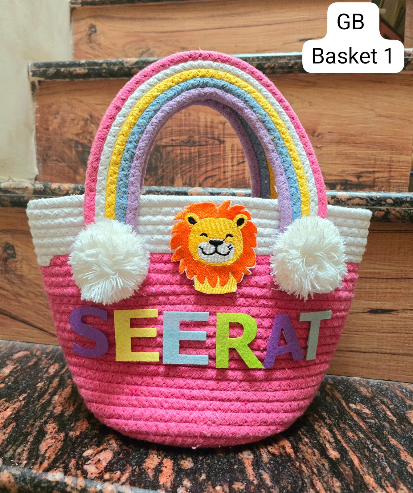 Personalised jute theme baskets