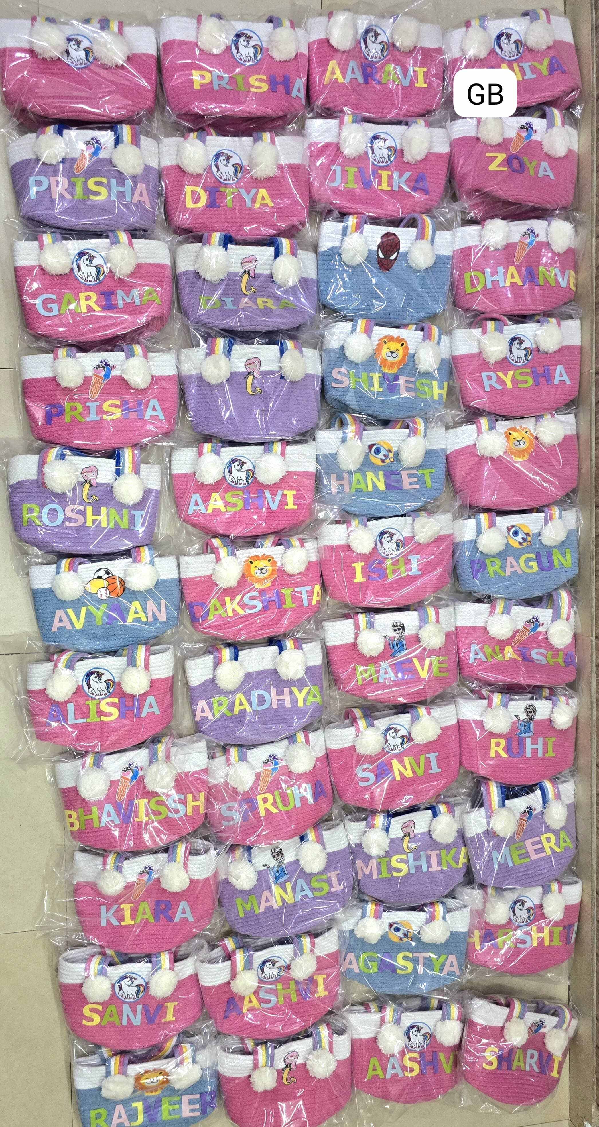 Personalised jute theme baskets