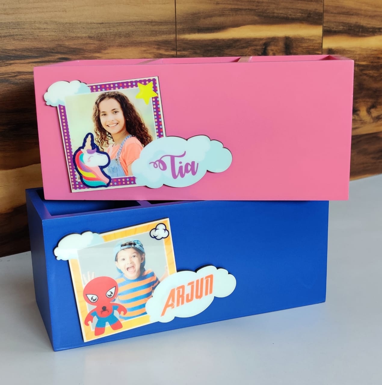 Personalised Wooden Multipurpose table organiser