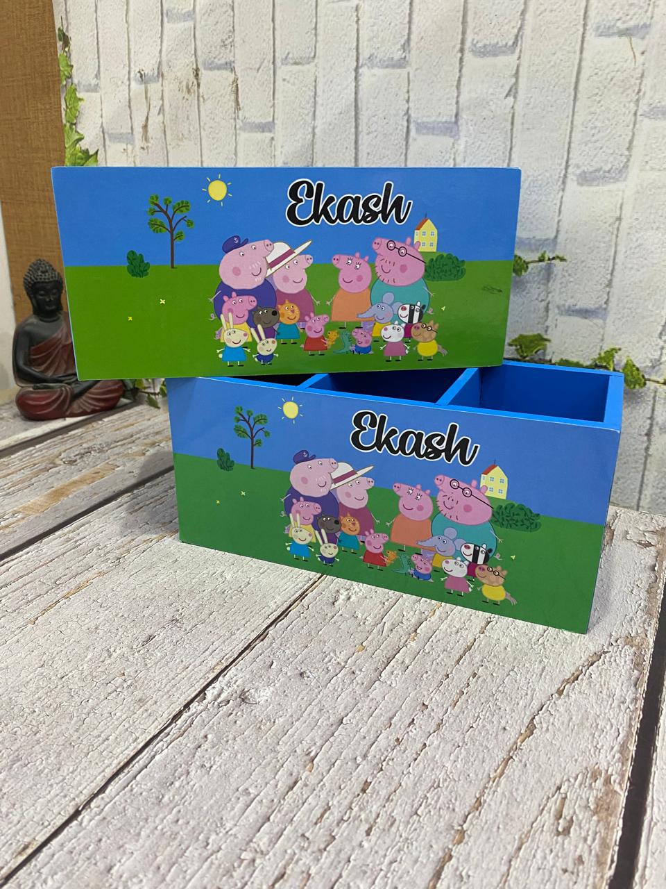 Personalised Wooden Multipurpose table organiser