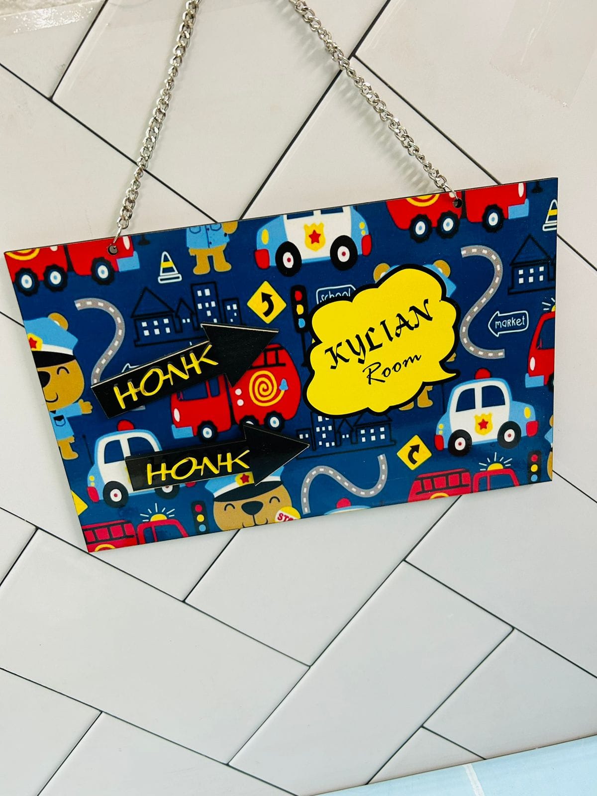 CARTOON NAME PLATE SIZE AROUND 10-12 INCH