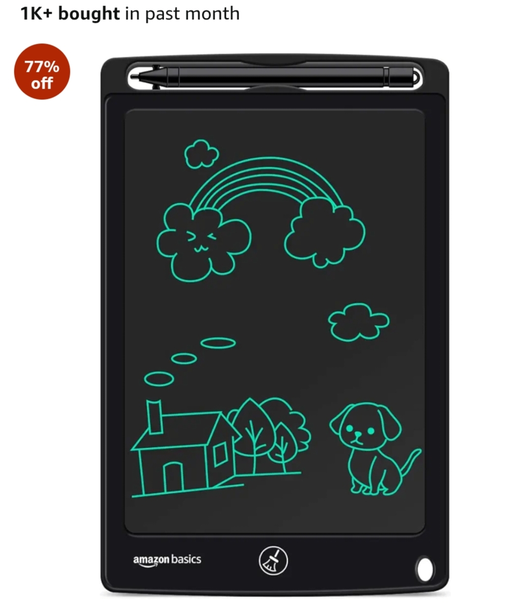 ✨ Piller Basics 8.5-Inch LCD Writing Tablet with Stylus Pen  🎨 Magic Slate for Drawing, Playing & Learning – Reusable & Eco-Friendly