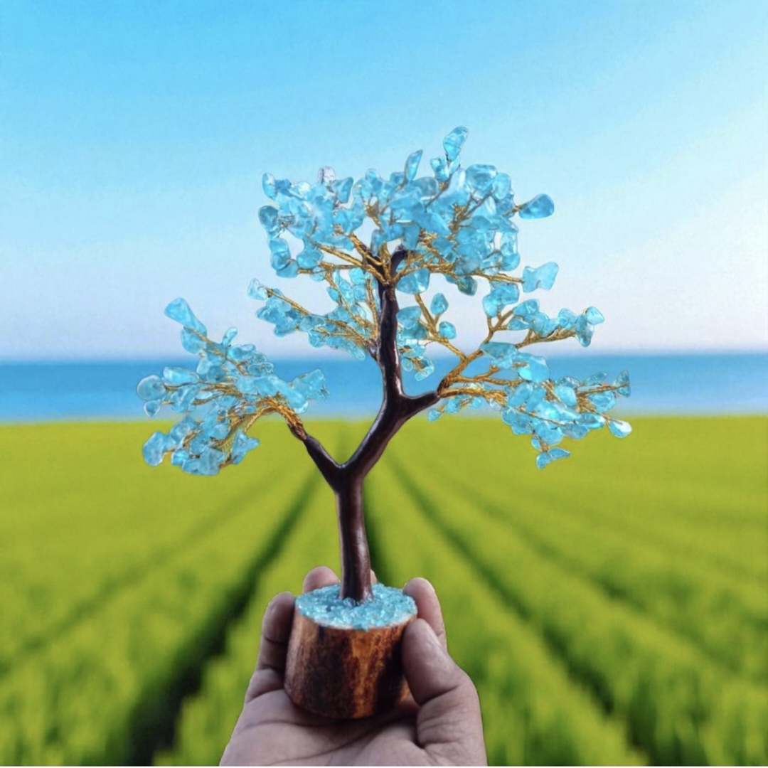 9-Inch 300 Beads Crystal Gemstone Tree