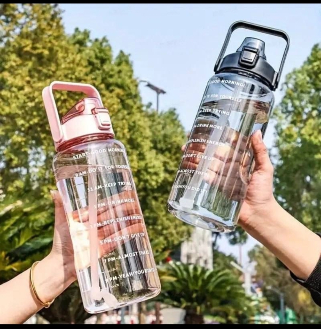 2L Motivational Water Bottle + Travel Soap Case 🔥