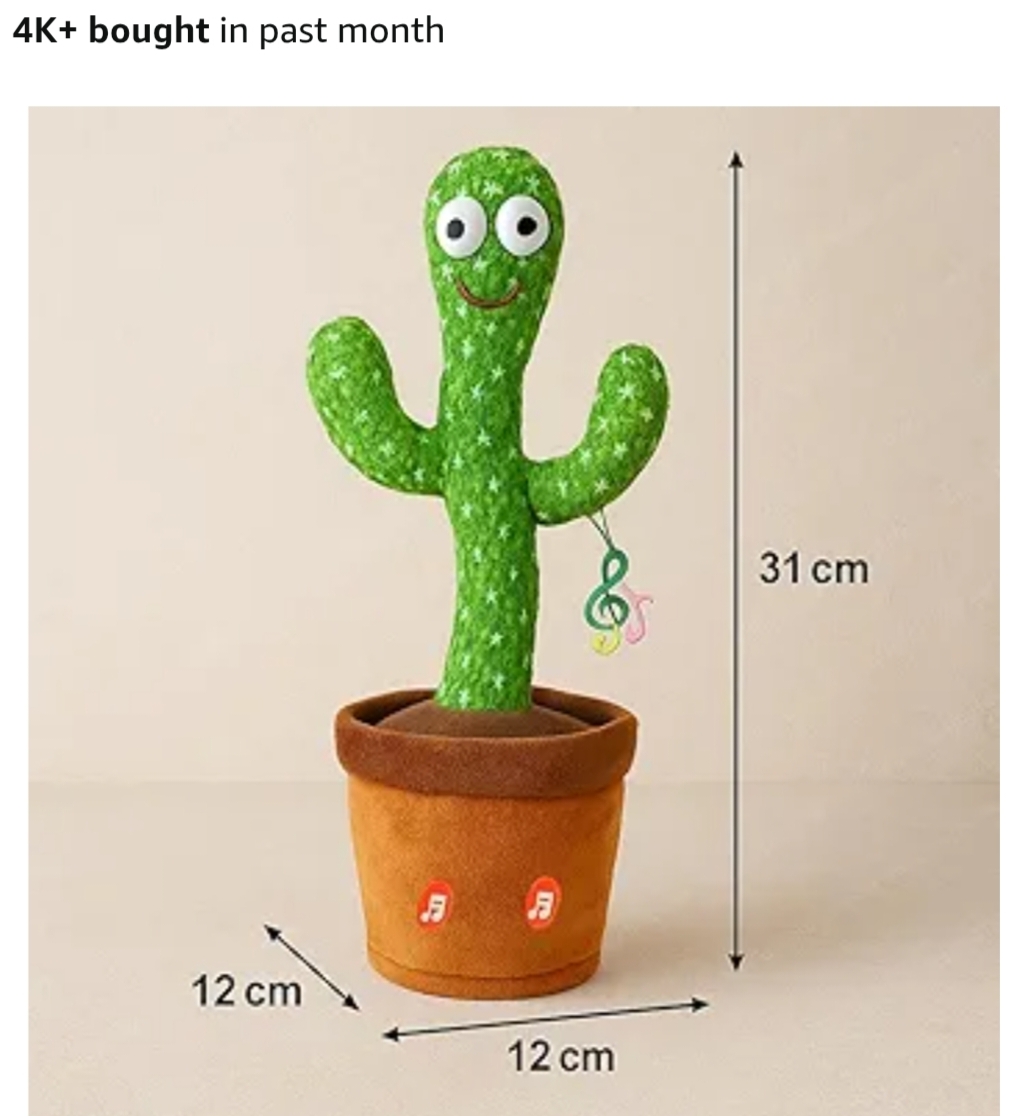 🌵 Dancing Cactus Toy – Music, Lights & Loads of Fun for Babies! 🌈 🎉 73% OFF | Bestselling Musical Toy | 4K+ Bought Last Month!