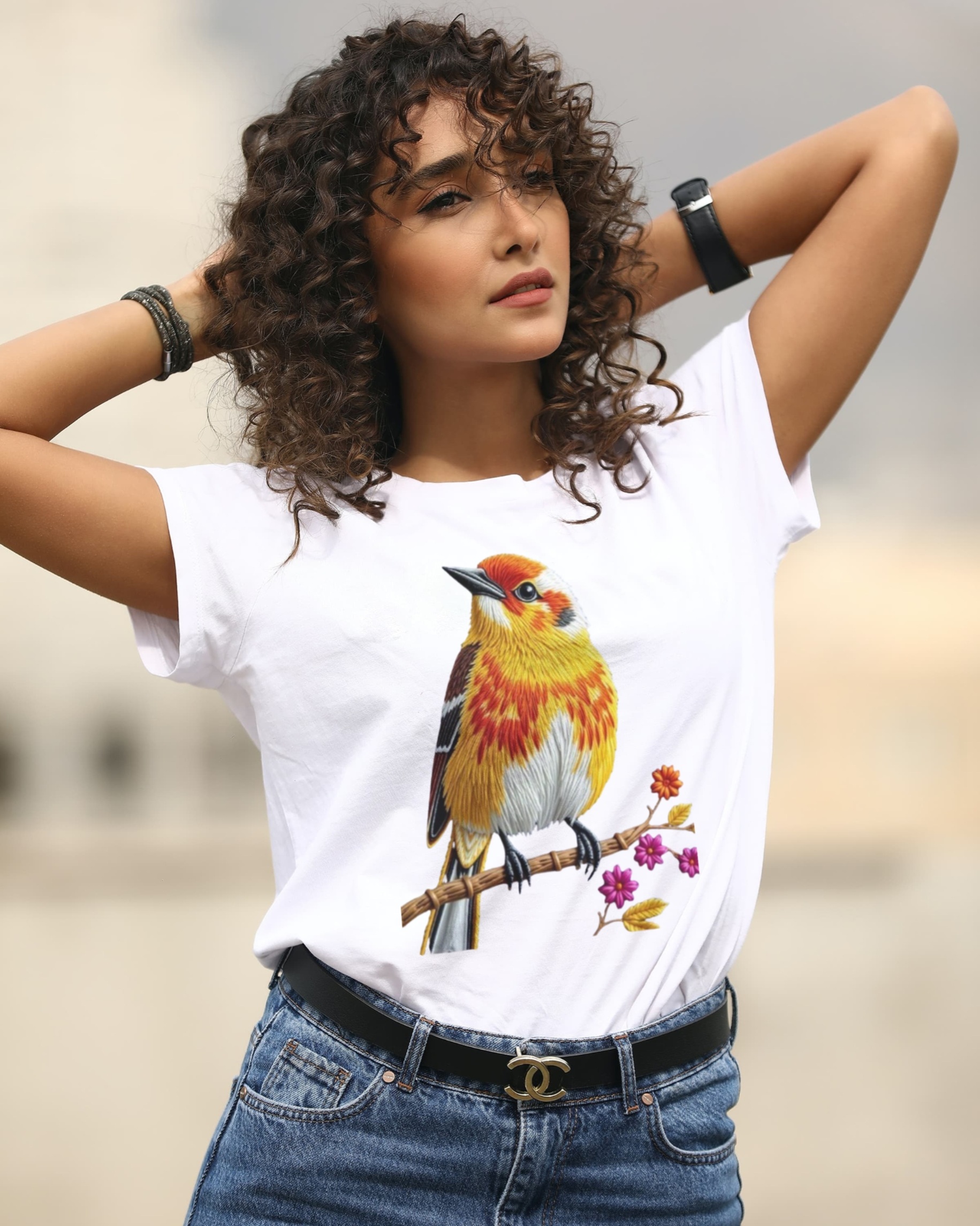 Bird Embroidery T-Shirt