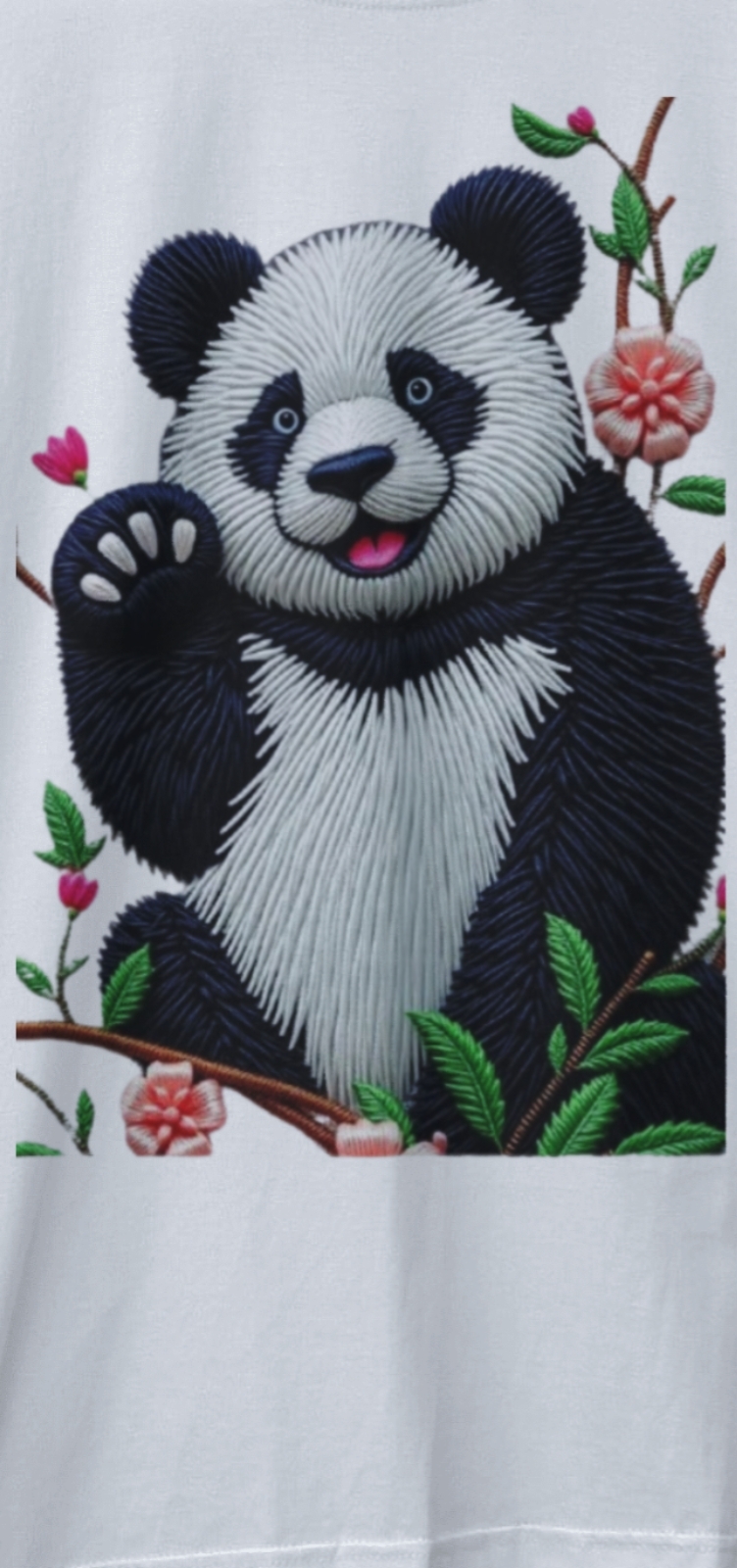 Panda Embroidery T-Shirt