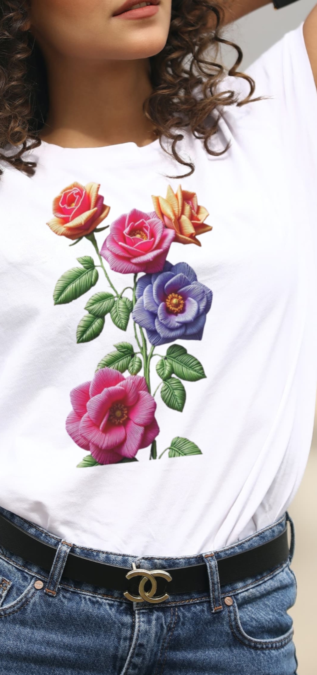 Floral Embroidery T-Shirt