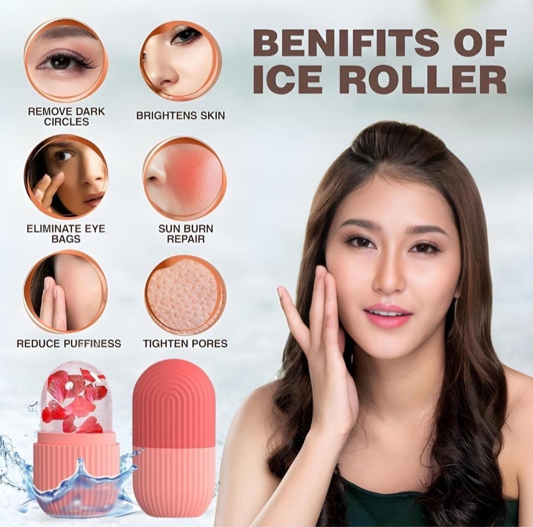 Chill & Care Combo – Face Ice Roller with Premium Stainless Steel Nail Cutter