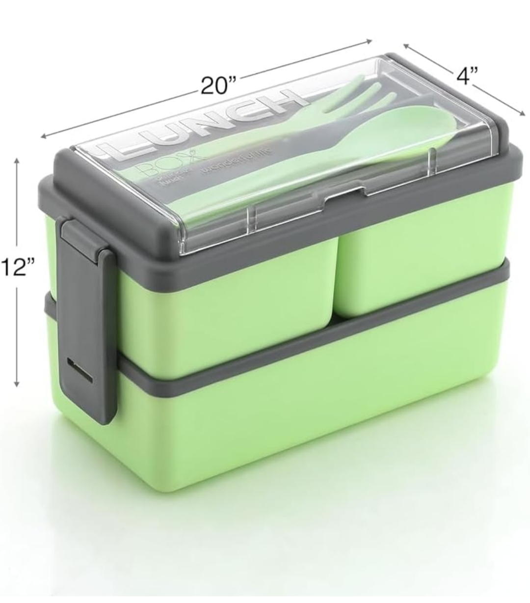 Piller BentoBox Pro – Double Decker Japanese Style Lunch Box (1.4 Liters, BPA-Free, Multicolor)