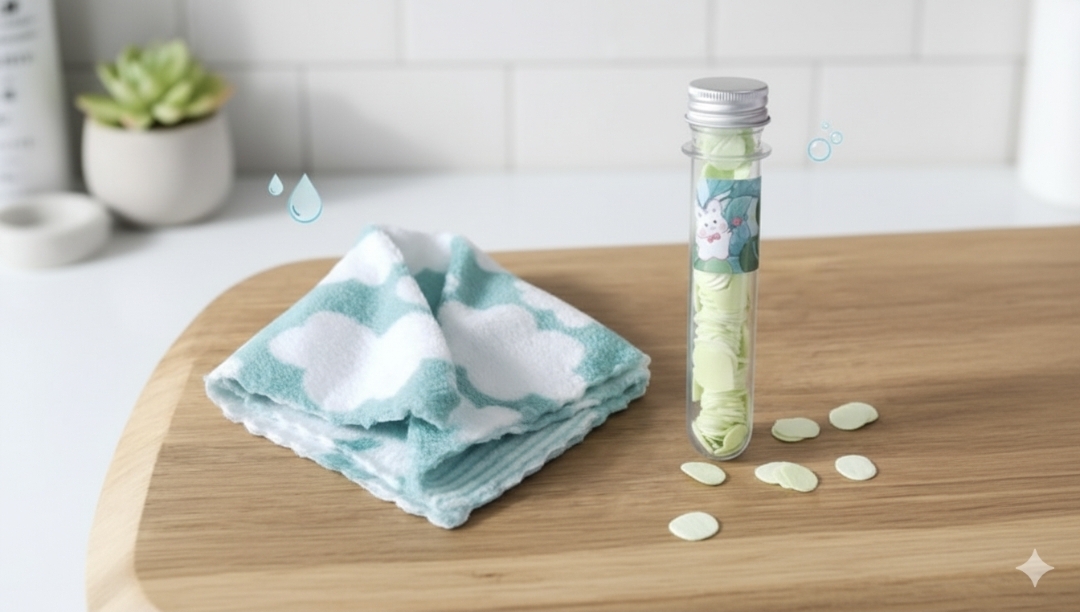 Soft & Easy Clean Hanky with Travel Paper Soap Combo