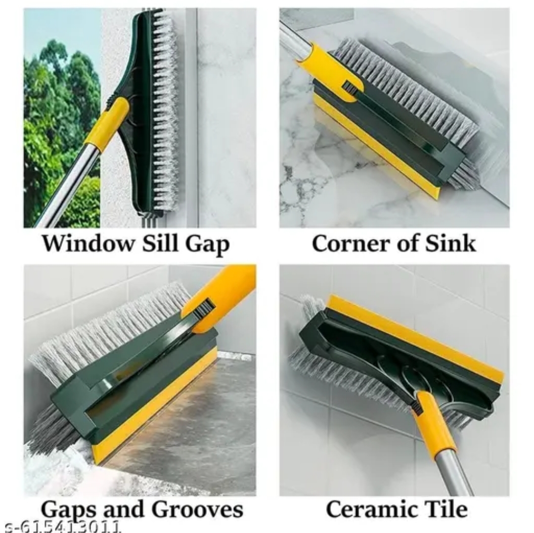 V-Shape 3in1 Floor & Tile Cleaning Brush with Long Handle | Multi-Purpose Grout Brush for Bathroom, Kitchen & Wall Tiles | Deep Clean Corners & Lines Easily
