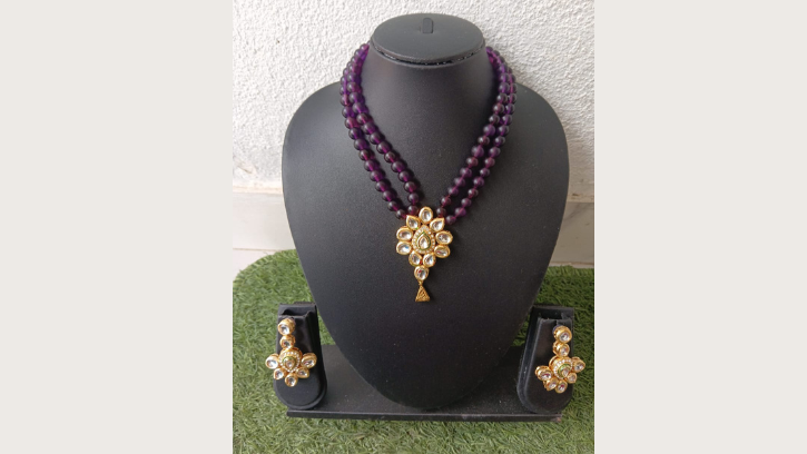 Purple Necklace Set
