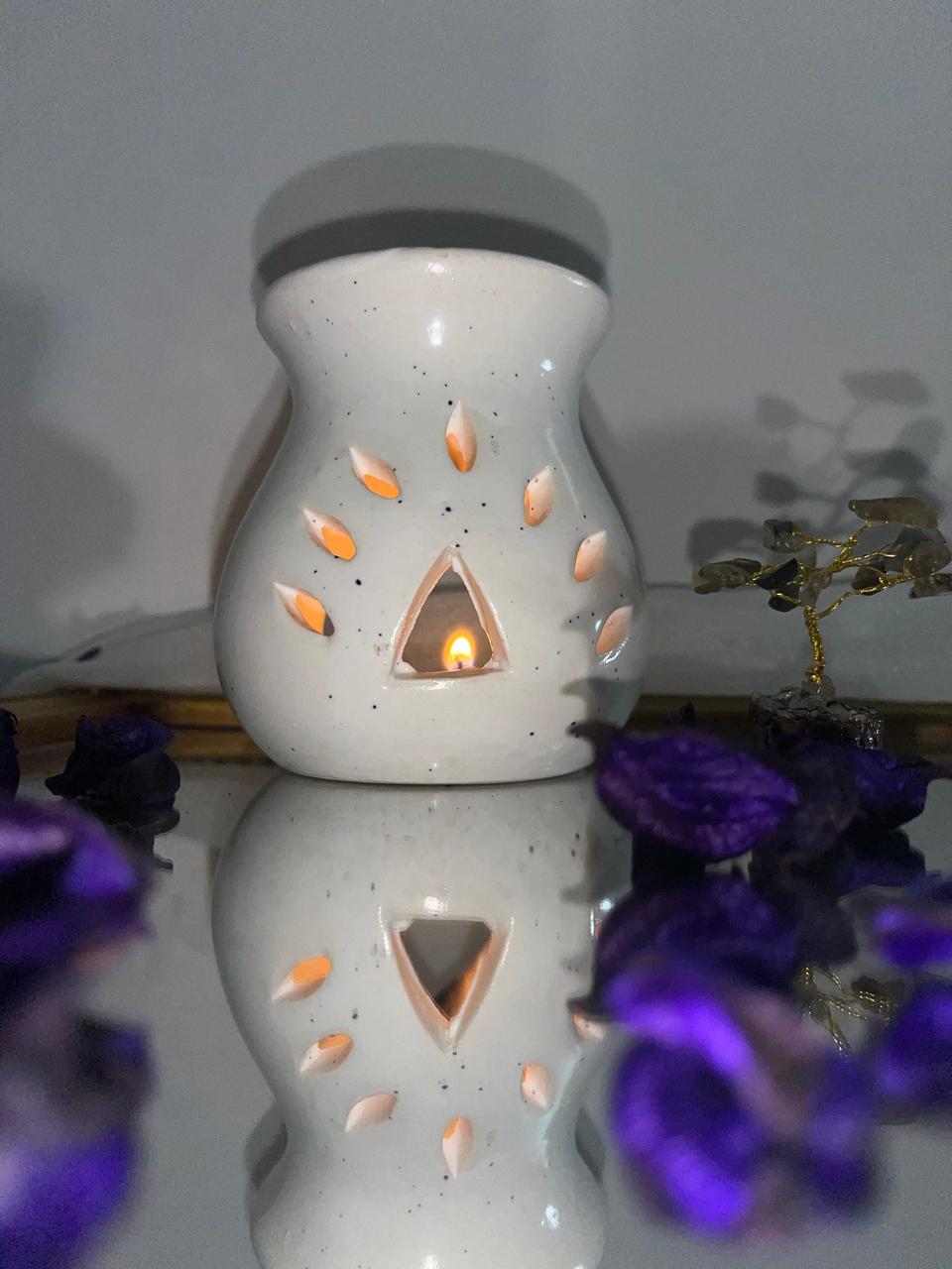 Tea light candle diffuser ceramics