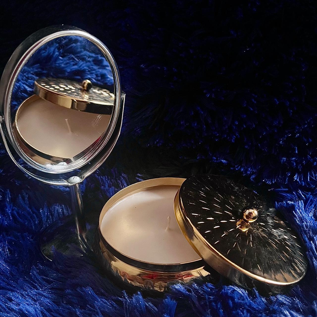 Gold plated aroma candle