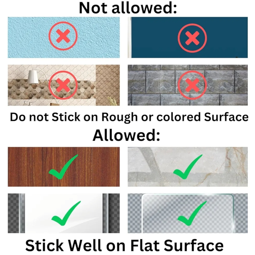 Wall Mounted Plastic Bathroom Shelf/Wall Shelf/Wall Mounted Shelf/Self Adhesive with 2 Self dhesive Stickers (White)