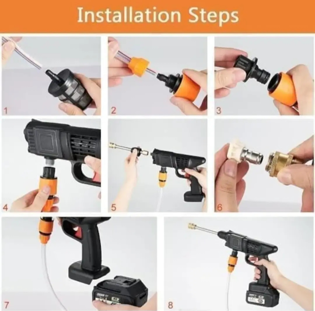 Cordless Portable Wireless Pressure Washer Gun