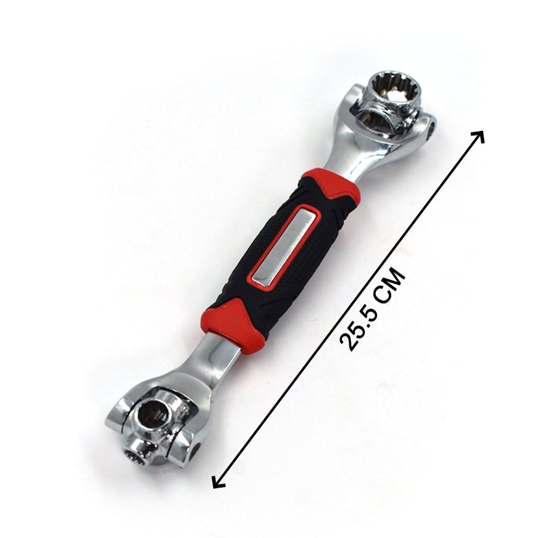 48 in 1 Tiger wrench Swivel Head Multi Tool Spanner Tools Socket Works with Spline Bolts Multifunction Pass Trox 360° Universal Furniture Car Repair Tools