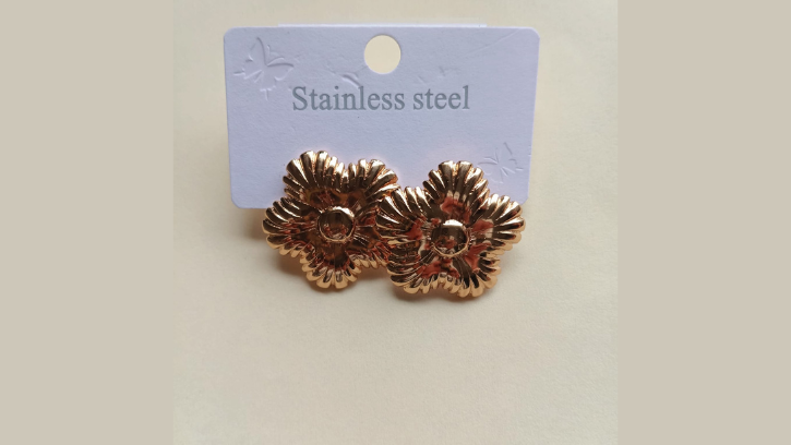 Elegant Gold Flower Earrings