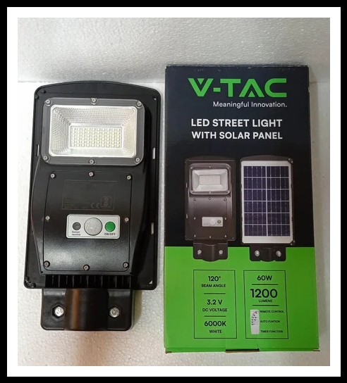 V-TAC Solar Street Light - 60 Watt