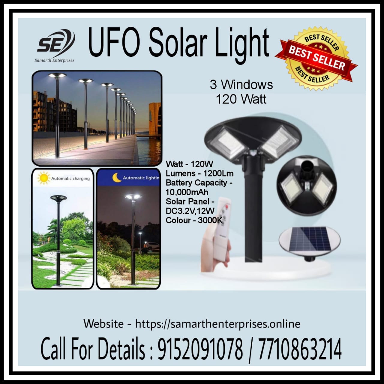 V-TAC UFO Solar Light - 120 Watt
