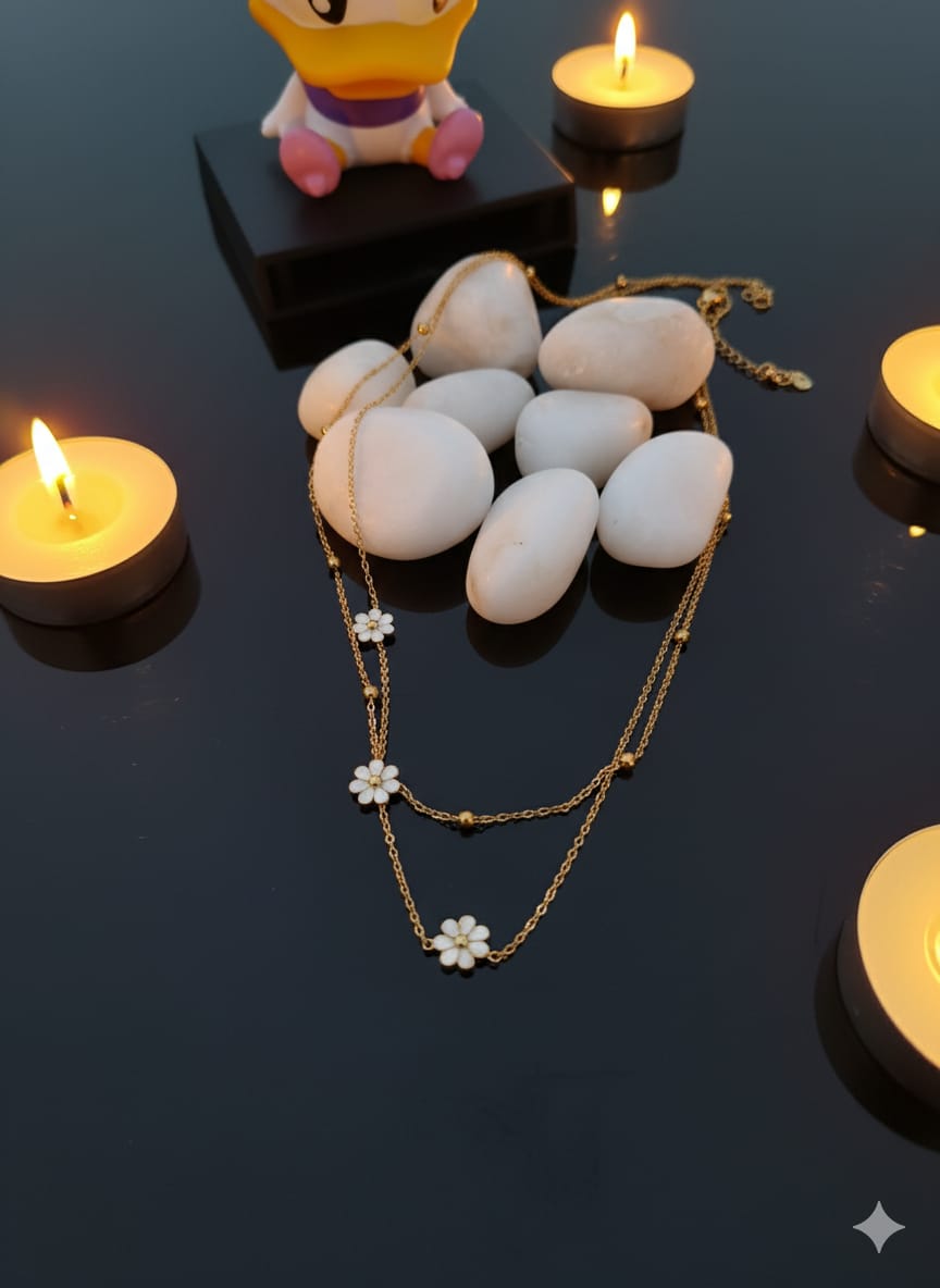 White little double layered chain