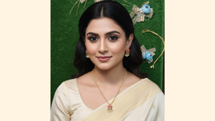 Single lotus pendant choker set