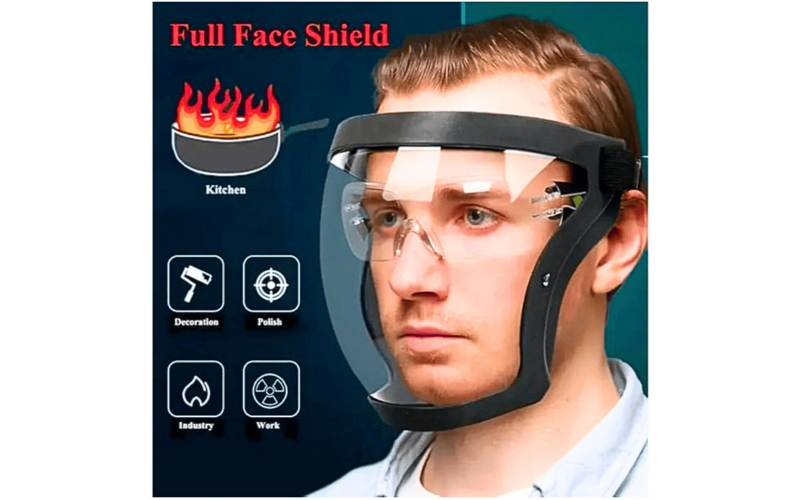 Premium Full Face Safety Shield – Heat & Impact Resistant Protection