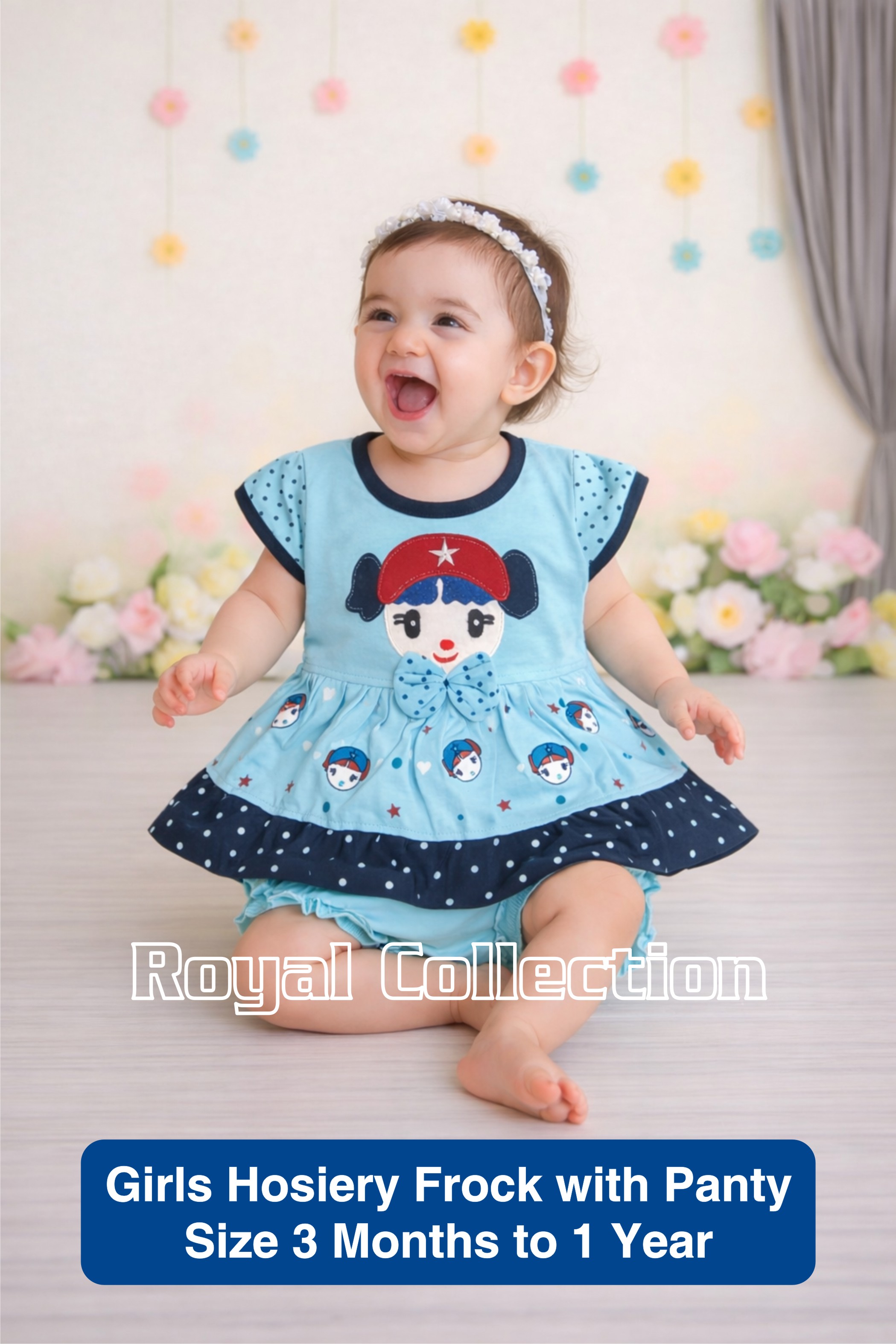 Girls Hosiery Cotton Frock Set with Panty_Bie