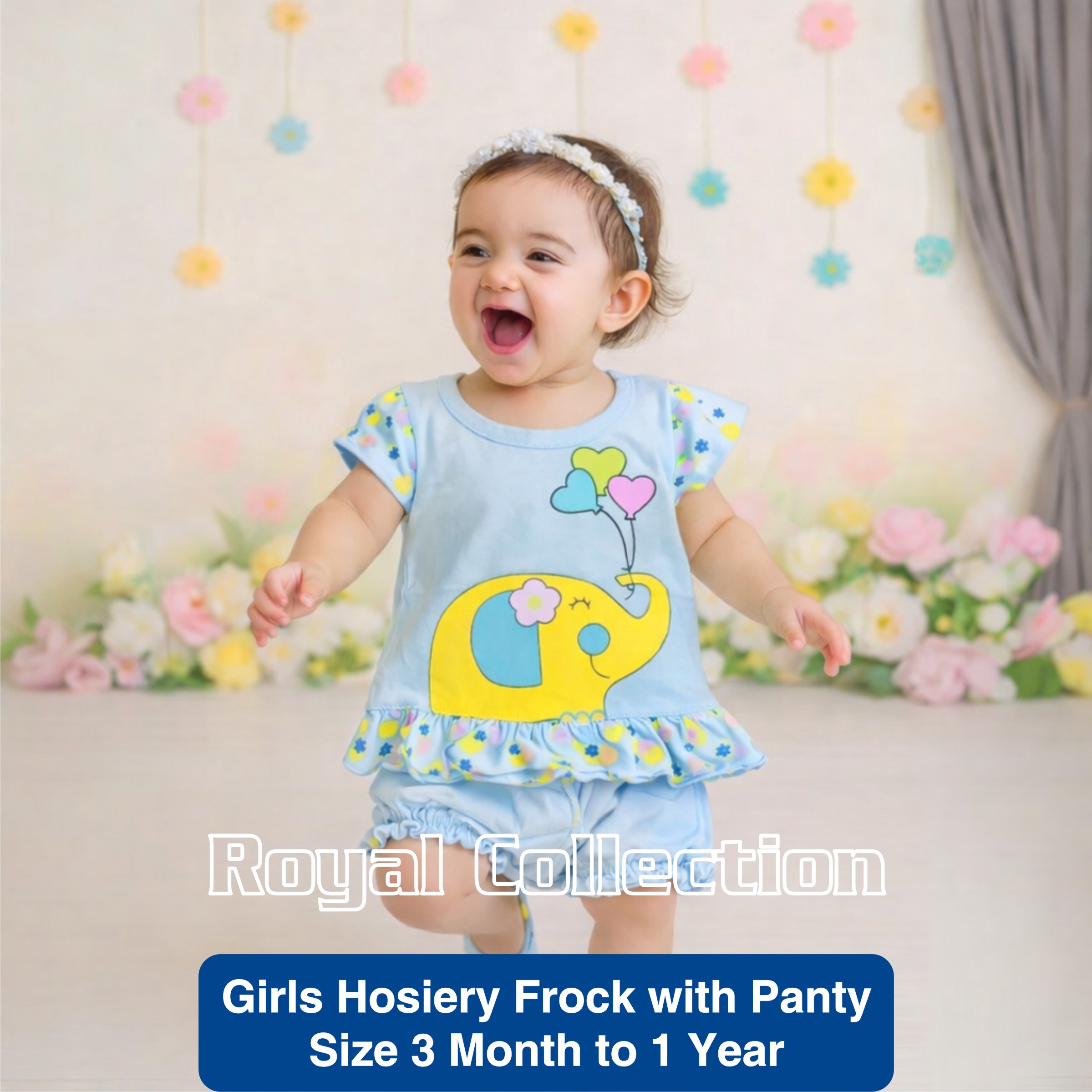Girls Hosiery Cotton Frock Set with Panty_Bie