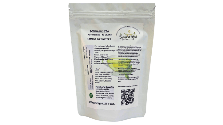 Swasthya Organic Respiratory Wellness Tea (Inspired by Lung Support) 20 Pure Cotton Tea Bags | Net Weight: 40g