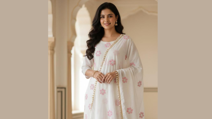 Premium Pure Bhagalpuri Dull Chadar Dupatta with Elegant Floral Embroidery – Soft Luxury Collection | The Massive Shop