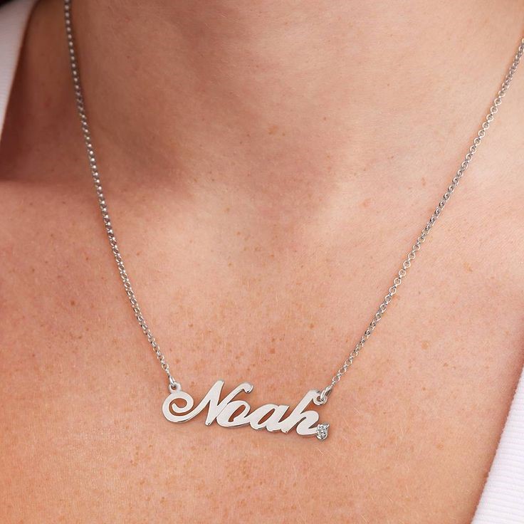 Silver customized name necklace for Women's & Girl's