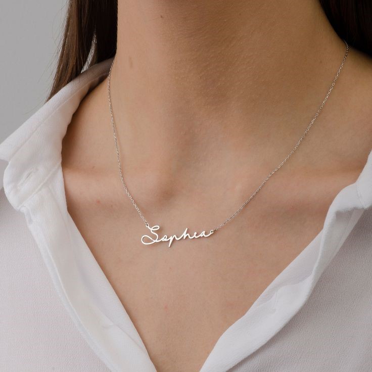 Silver customized name necklace for Women's & Girl's