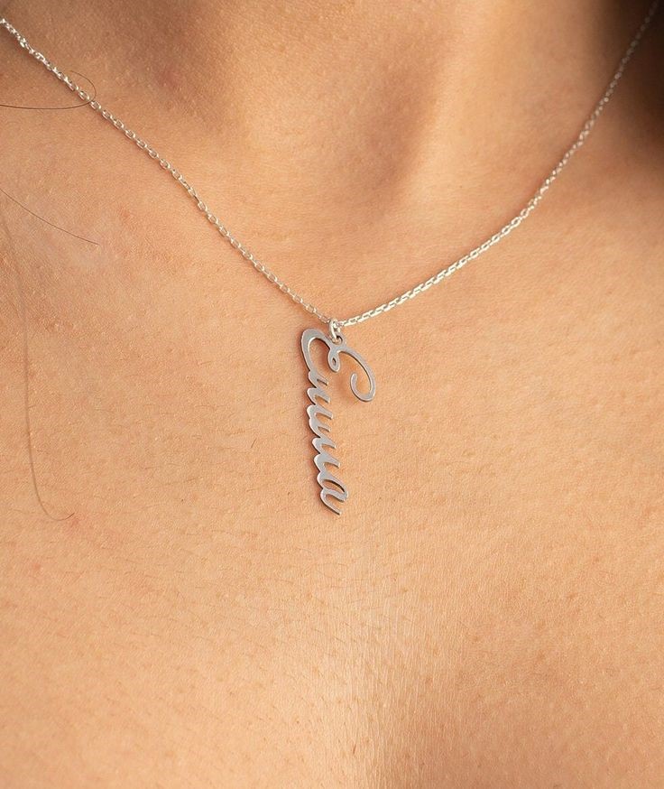 Silver customized name necklace for Women's & Girl's