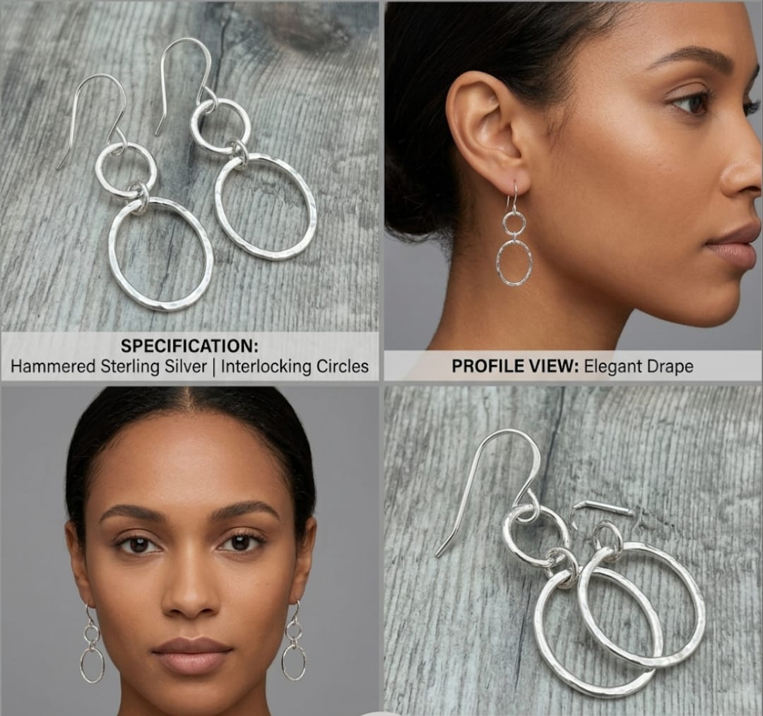 Earing interlocking circle