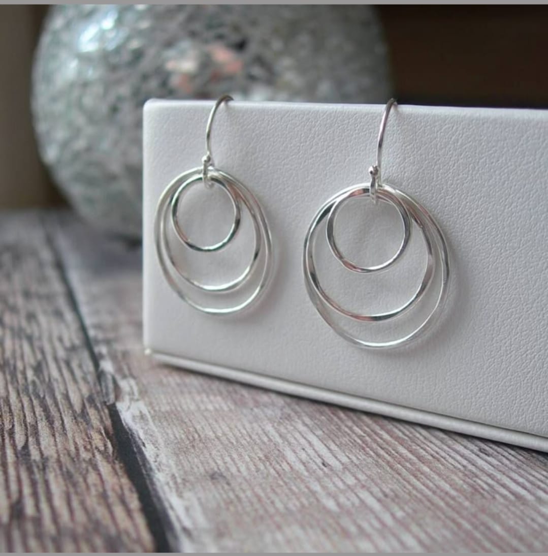 Earrings triple circle
