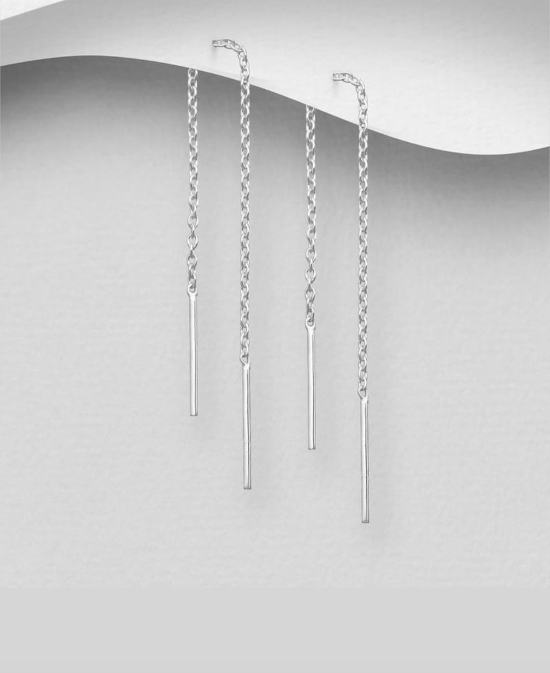 Silver threader earrings