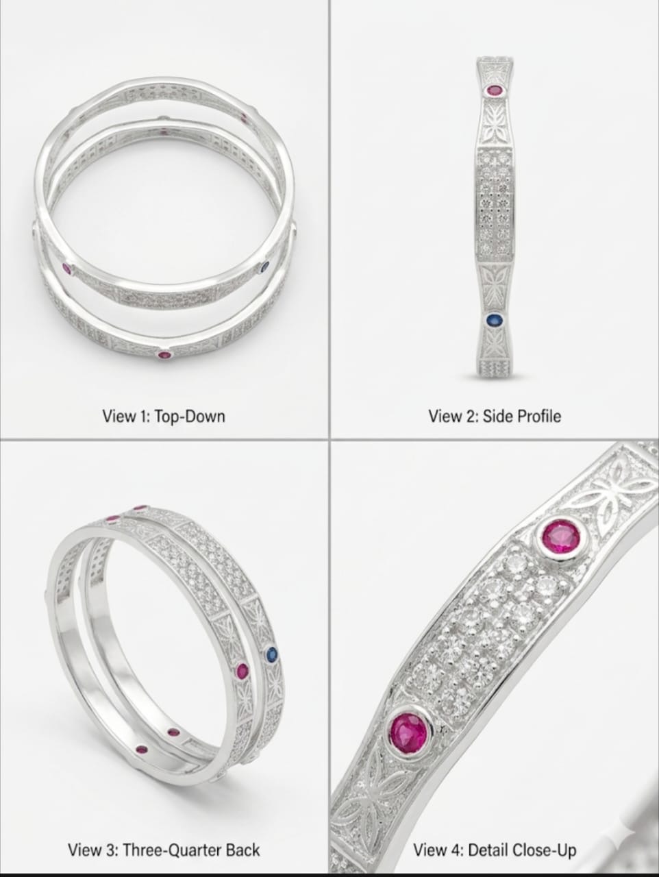 Pure 925 silver baby kada