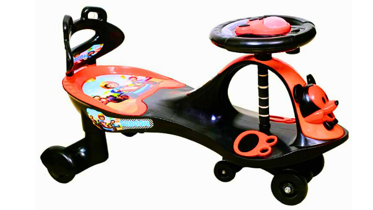 Magic Glide Kids Swing Car Ride-On – Red & Black